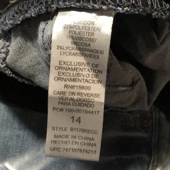 sac510 ♀️Democracy Absolution Jegging Women’s 14 Blue Stretch Skinny Jeans - Picture 4 of 5